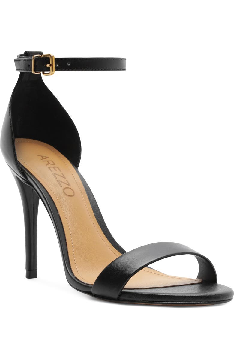 Arezzo Isabelli Ankle Strap Sandal, Main, color, Black
