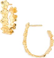 Kiara by Ki-Ele Forever Plumeria Small Hoop Earrings