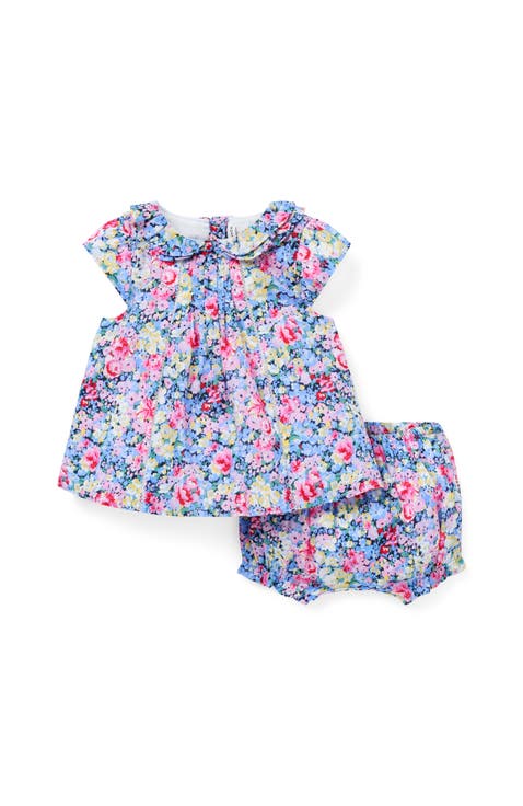 Baby Floral Ruffle Collar Matching Set (Infant)