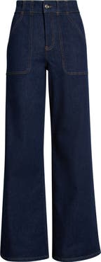 FRAME Modern Pocket High Waist Wide Leg Jeans