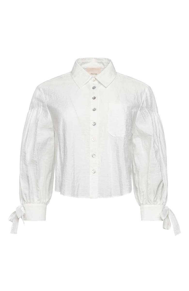 Cinq à Sept Finch Woven Shirt, Alternate, color, White