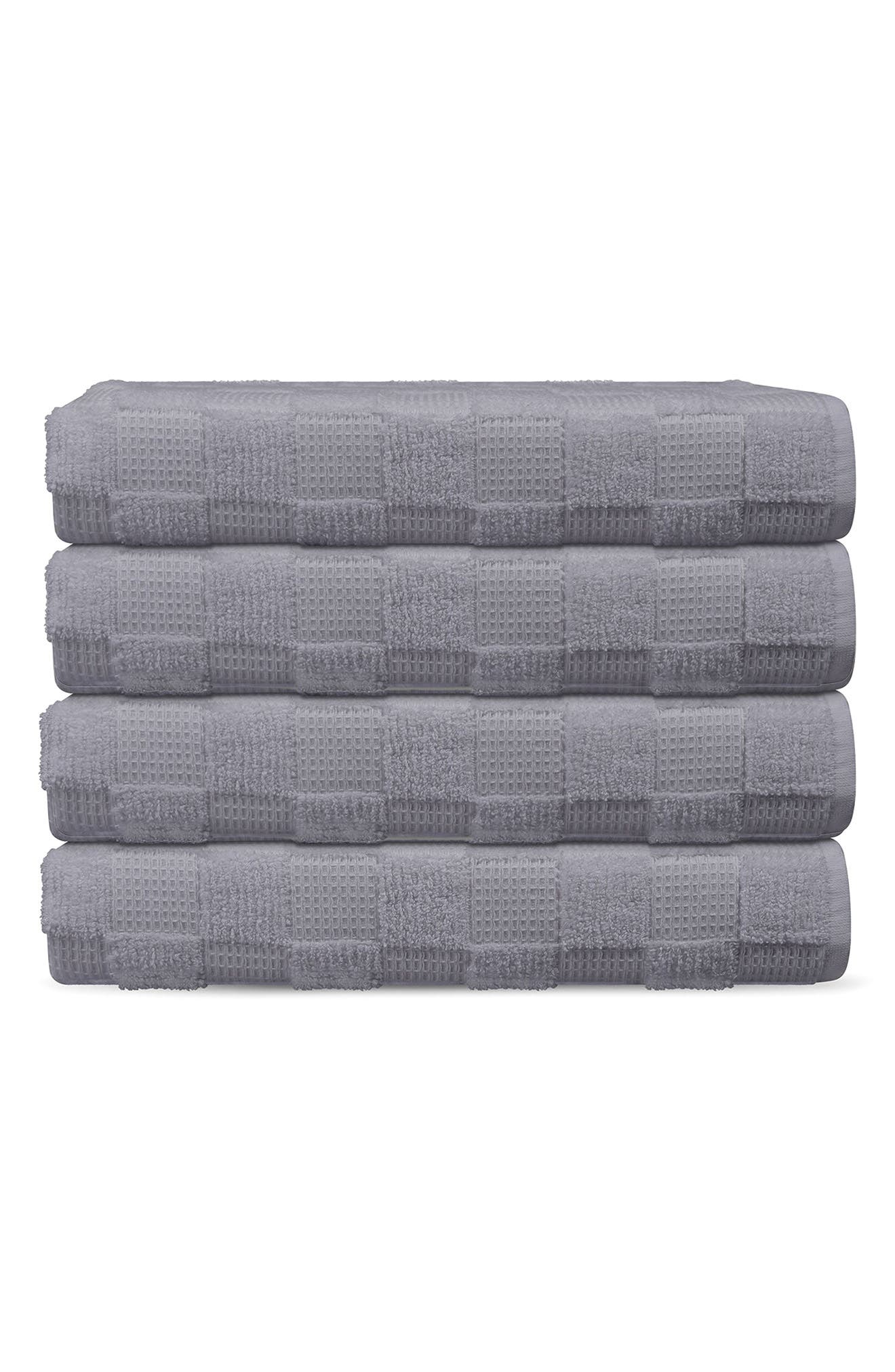 DePera Waffle Terry 4-Piece Turkish Cotton Washcloths