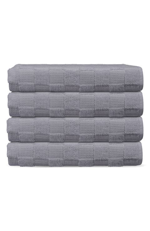 Waffle Terry 4-Piece Turkish Cotton Washcloths