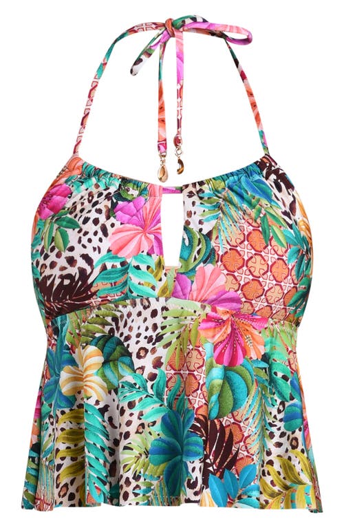Sunshine 79 Paradise Heat Halter Tankini In Multi