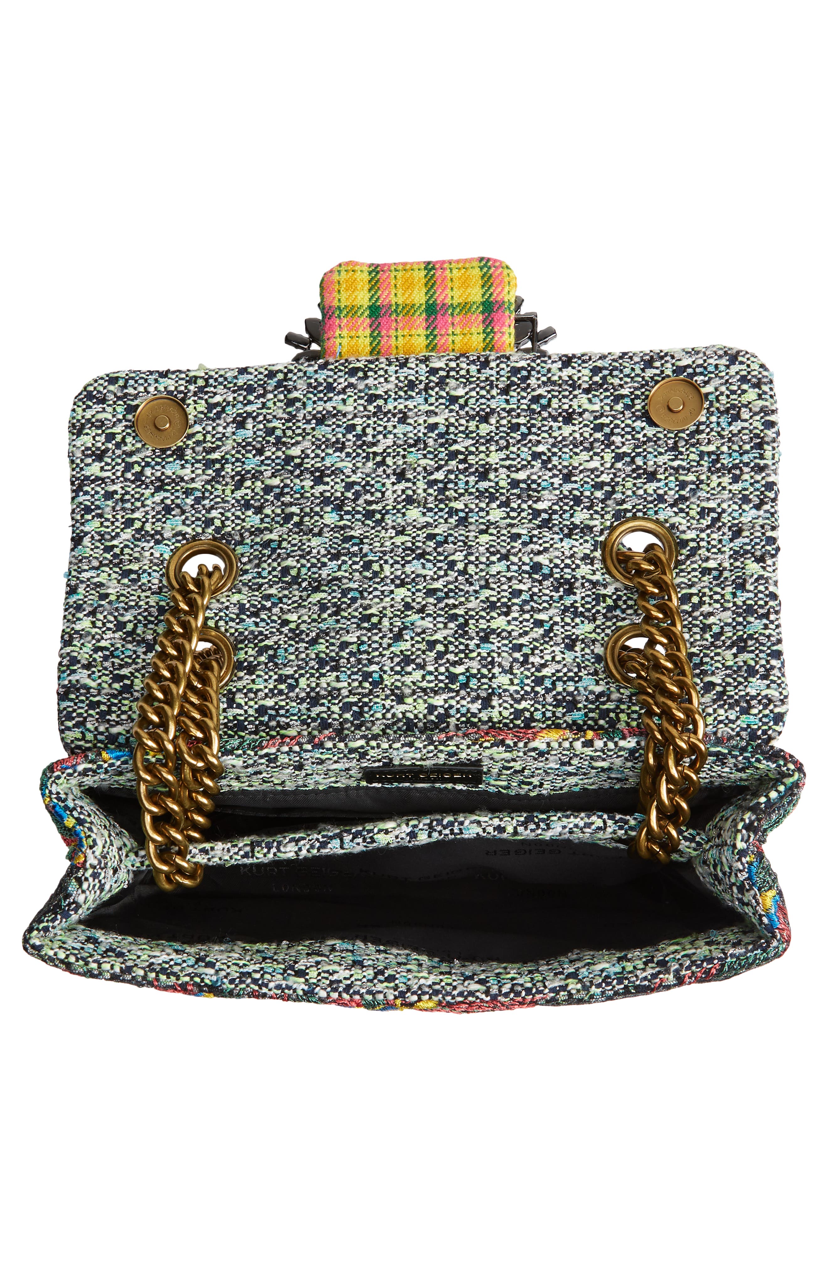 Kurt Geiger London Mayfair Embroidered Tweed Crossbody Bag, Alternate, color, 