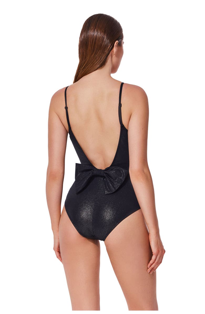 Gottex Pretty Women Back Bow One Piece, Alternate, color, Black