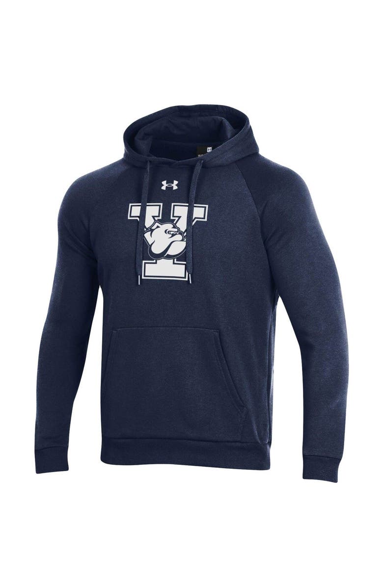 Under Armour Men's Under Armour Navy Yale Bulldogs Primary School Logo All Day Raglan Pullover Hoodie, Alternate, color,