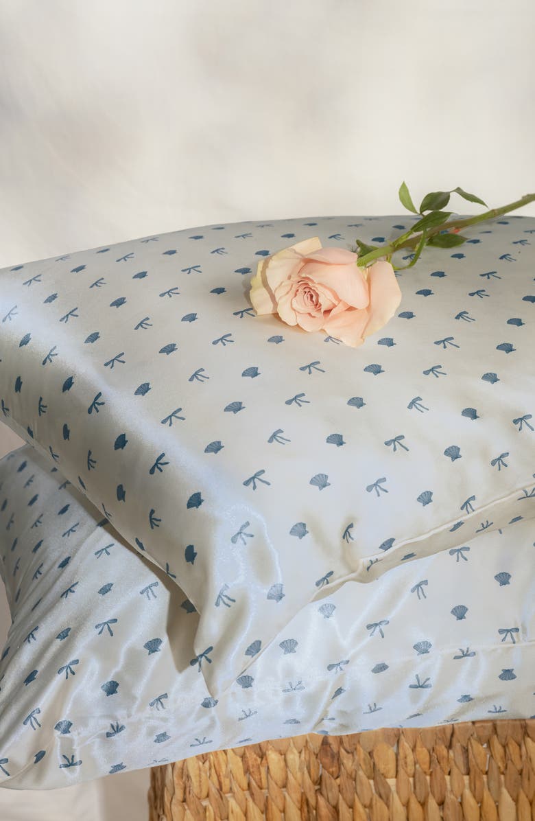 Kitsch Standard Satin Pillowcase, Alternate, color, Pearlized Cream