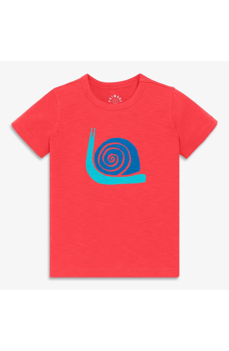 Primary Kids Snail Tee, Main, color, Strawberry Snail