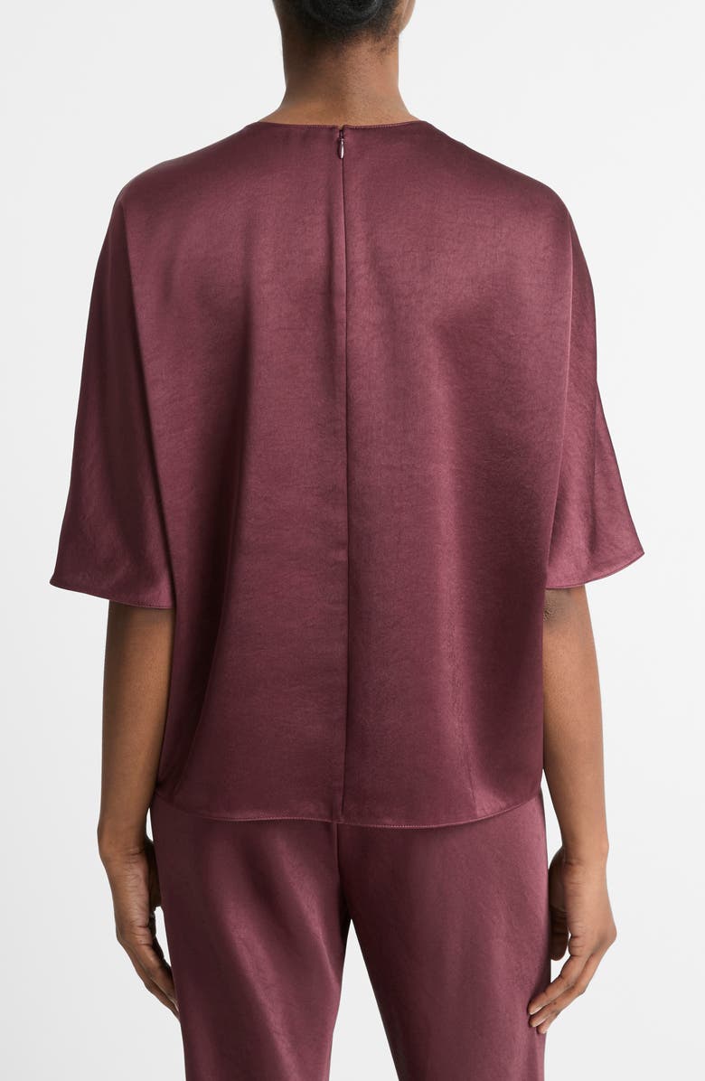 Vince Fluid Satin Top, Alternate, color, Black Rose