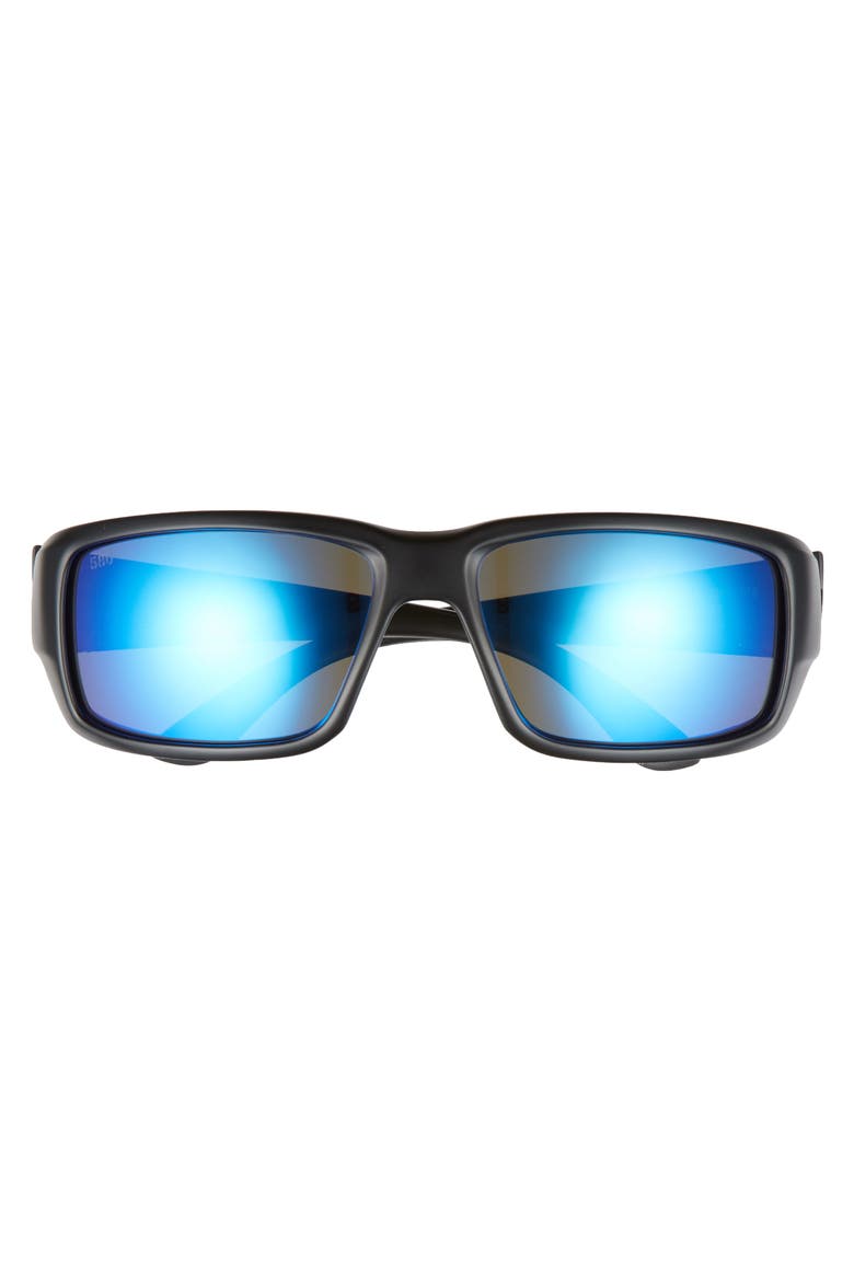 Fantail 60mm Polarized Sunglasses, Alternate, color, BLACKOUT/ BLUE MIRROR