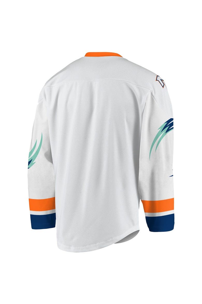 Youth White/Navy New York Riptide Replica Jersey, Alternate, color, White