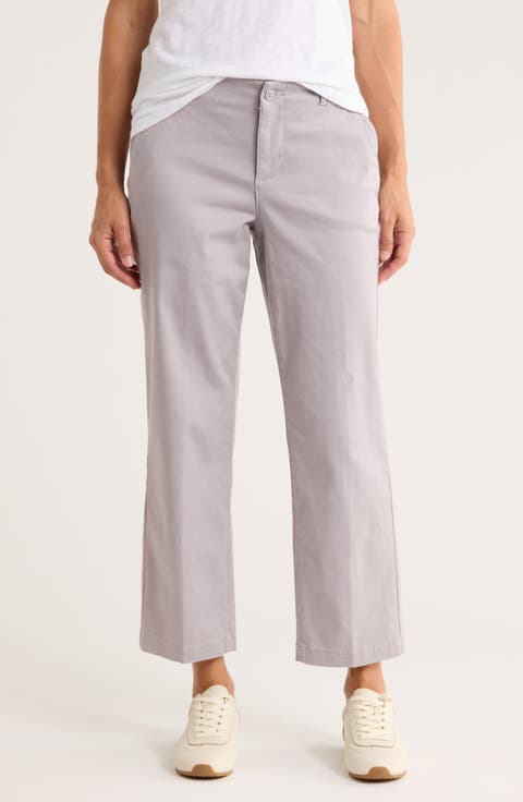 Marilyn Ankle Straight Leg Twill Pants