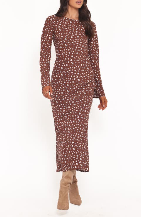 Talitha Open Back Long Sleeve Maxi Dress
