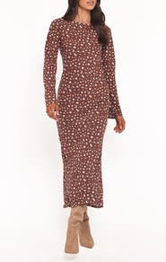 Petal & Pup Talitha Open Back Long Sleeve Maxi Dress