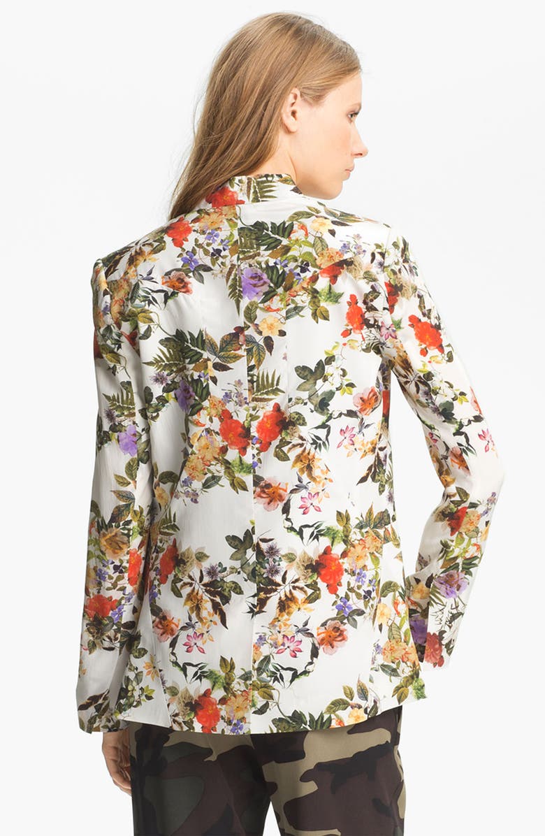 Haute Hippie Floral Print Silk Blazer, Alternate, color, 