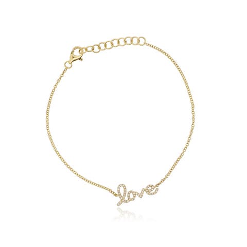 Diamond Script Love Bracelet