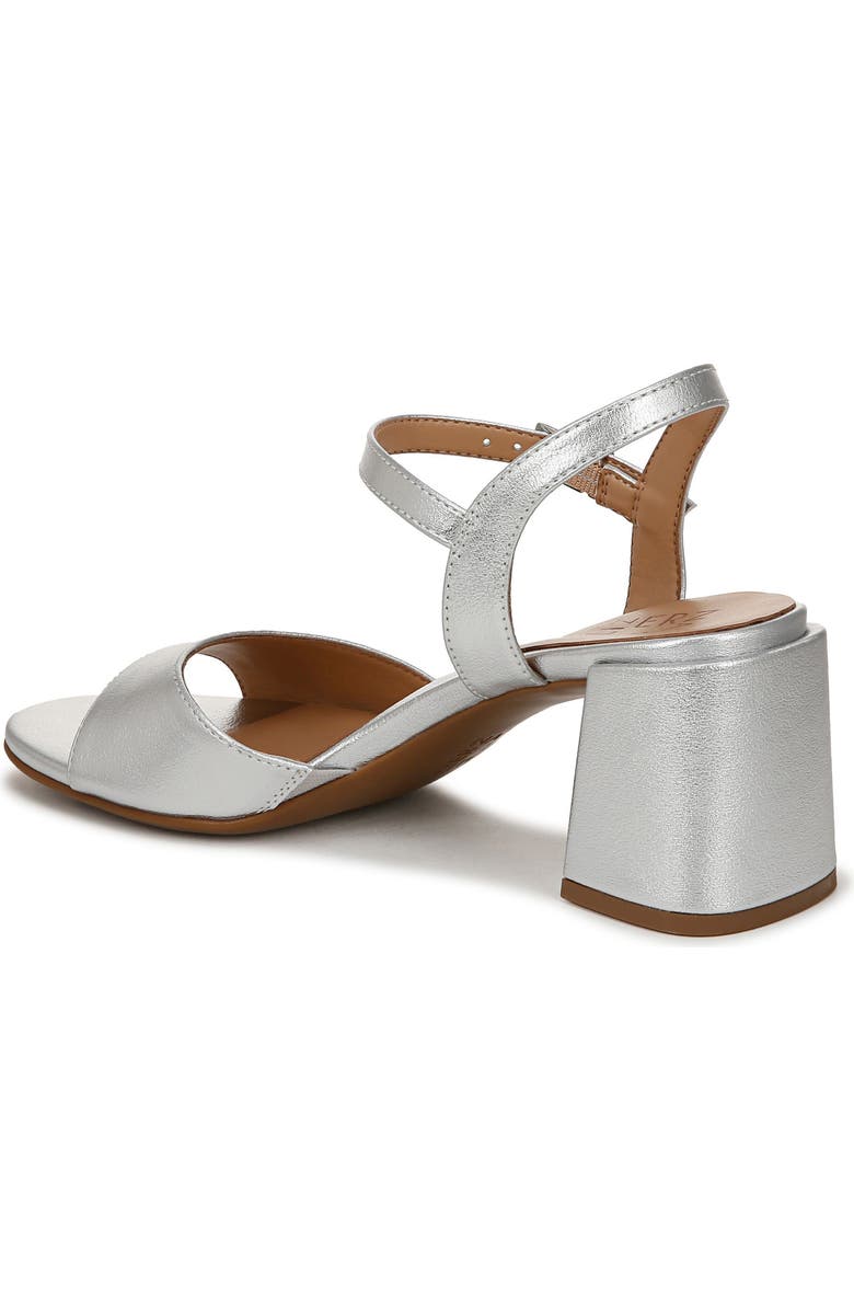 Naturalizer Daisy Block Heel Sandal, Alternate, color, Silver
