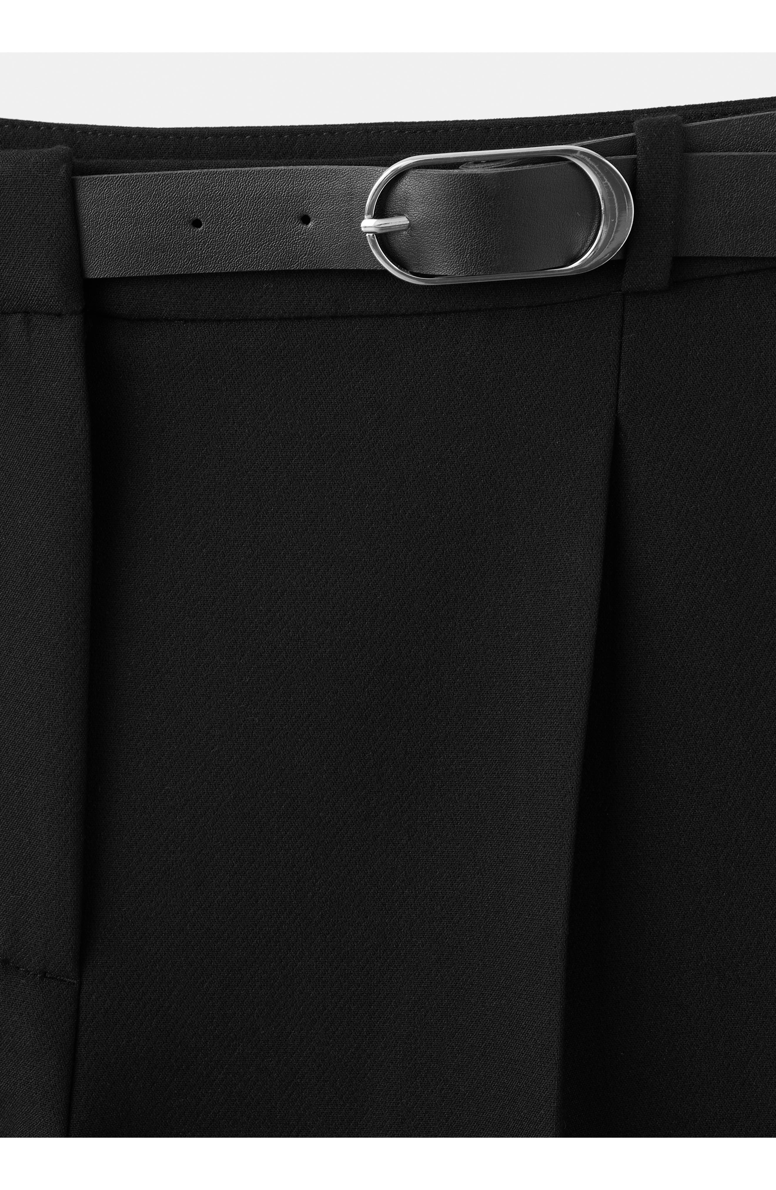 Mid Rise Straight Leg Belt Pants - image 2