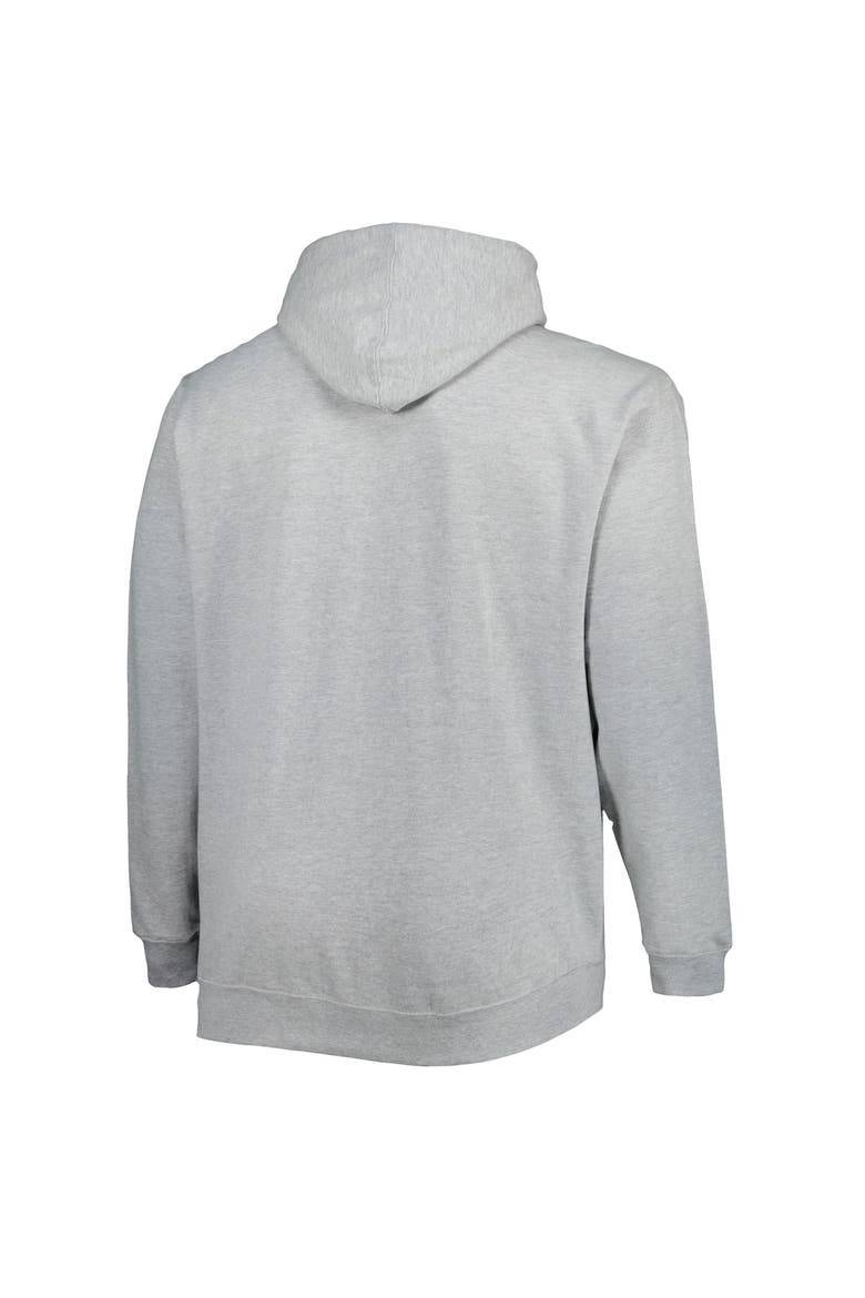 Men's Heathered Gray Milwaukee Bucks Big & Tall Heart & Soul Pullover Hoodie, Alternate, color, Heather Gray