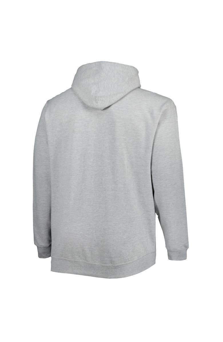 PROFILE Men's Heathered Gray Milwaukee Bucks Big & Tall Heart & Soul Pullover Hoodie, Alternate, color, Heather Gray