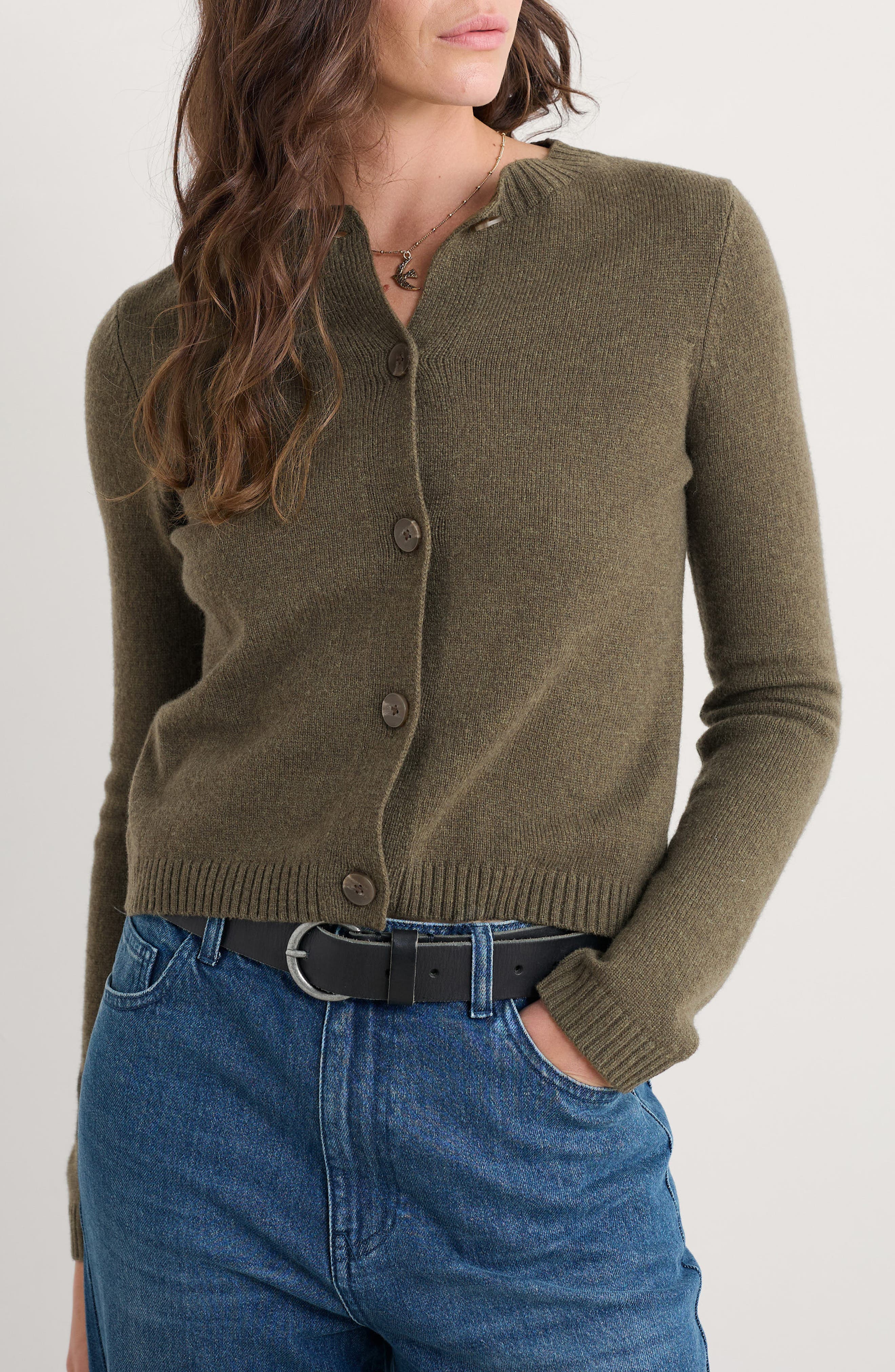 KNIT MELANGE RICH OLIVE