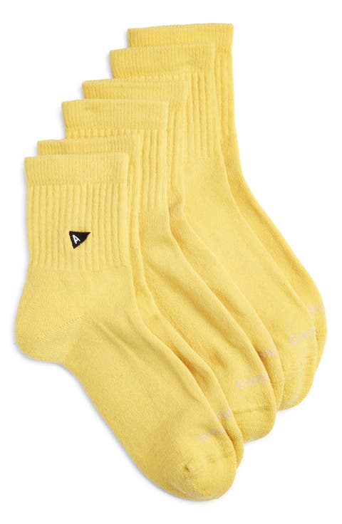 3-Pack Quarter Crew Socks
