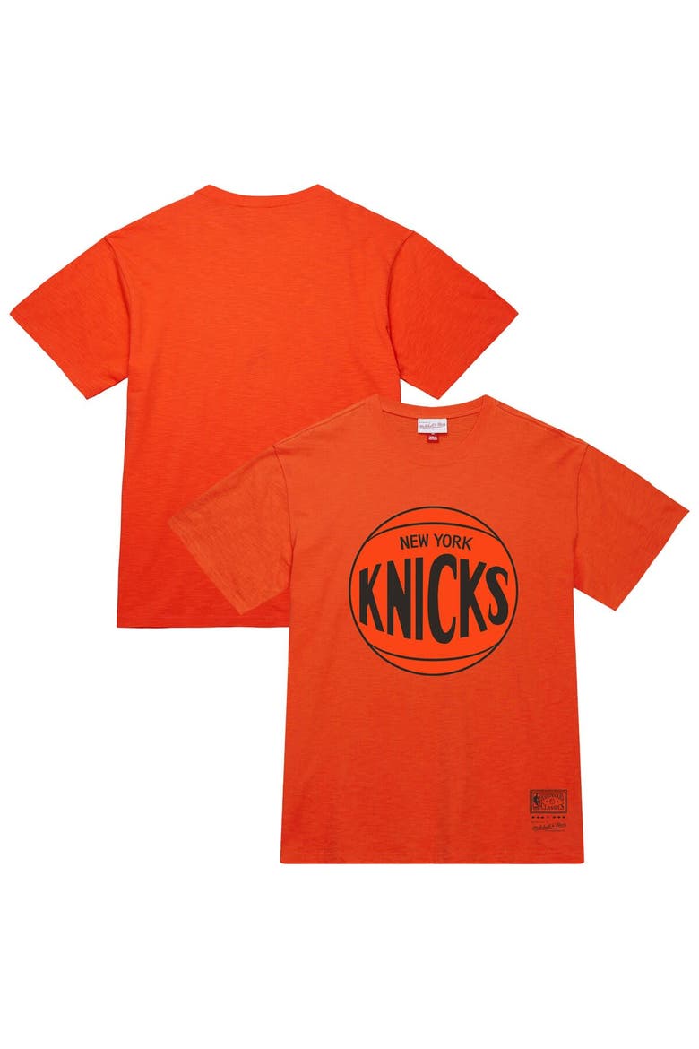 Unisex Mitchell & Ness Orange New York Knicks Hardwood Classics MVP Logo T-Shirt, Main, color, Orange