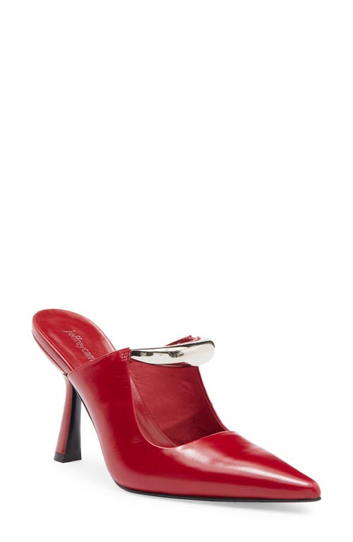 Jeffrey Campbell Mindful Pointed Toe Pump In Red Silver