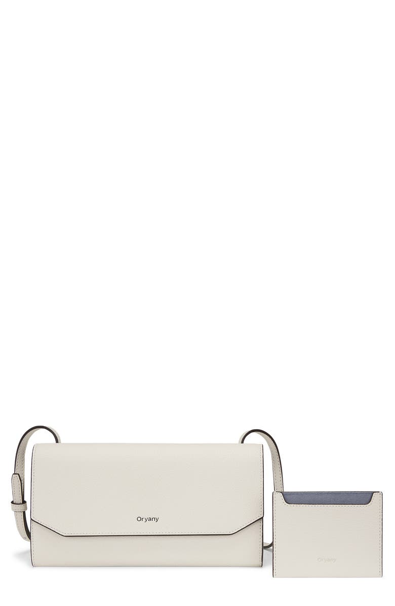 Oryany Mandy Leather Crossbody Wallet, Main, color, Cloud
