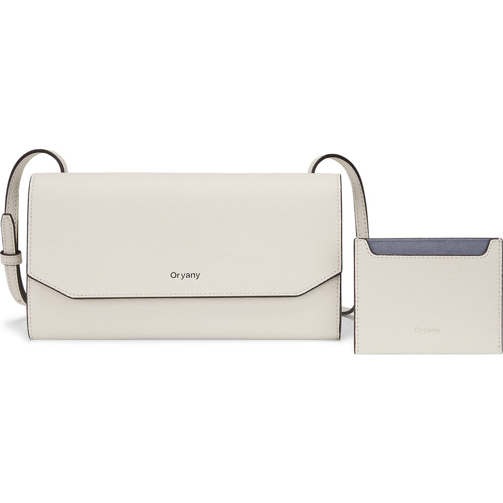 Oryany Mandy Leather Crossbody Wallet In Gray