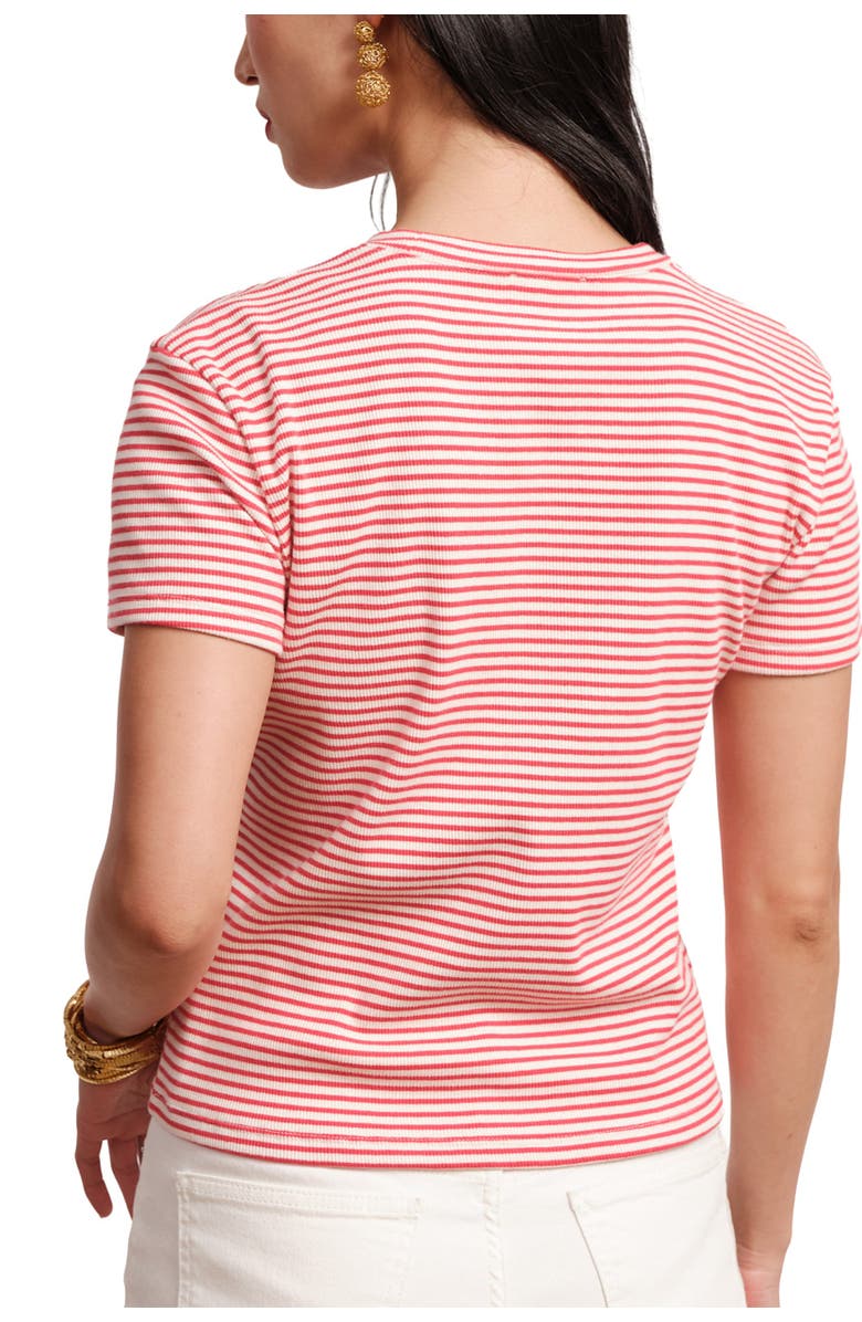 Frances Valentine Crewneck T Ribbed Stripe, Alternate, color, Red/White