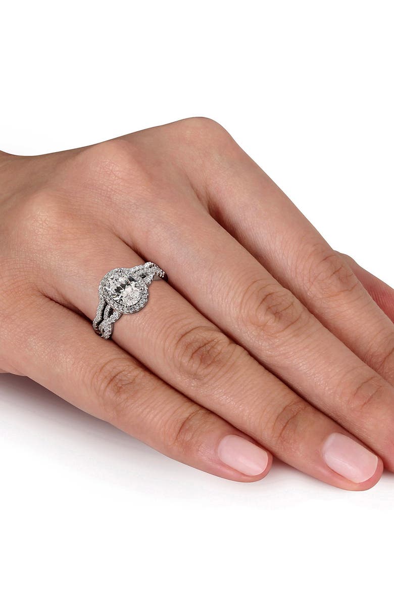 DELMAR CZ Twist Bridal Ring Set, Alternate, color, 