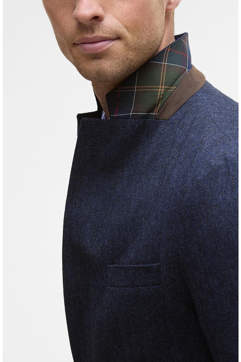 Sutherland Wool Blend Herringbone Flannel Sport Coat, Alternate, color, NAVY