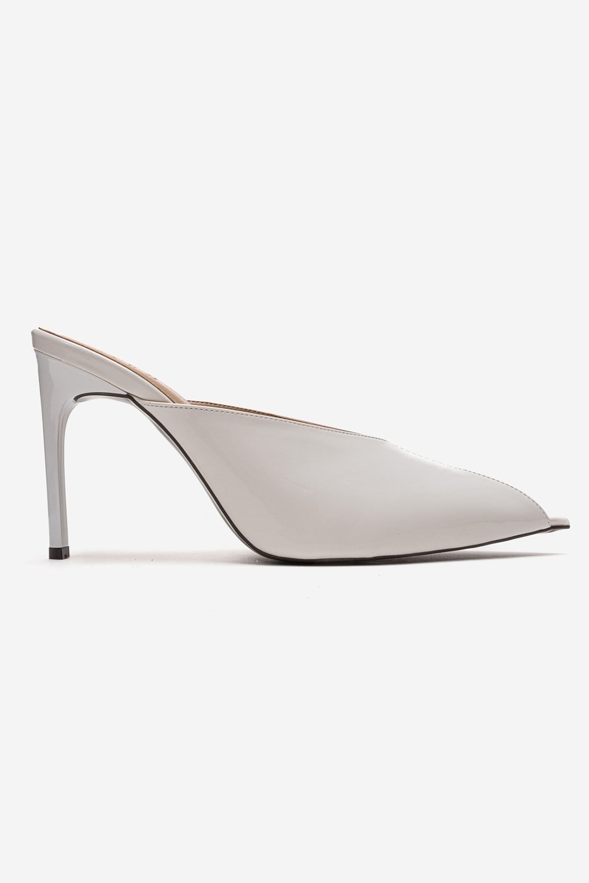Mirena Stiletto Mule, Alternate, color, White