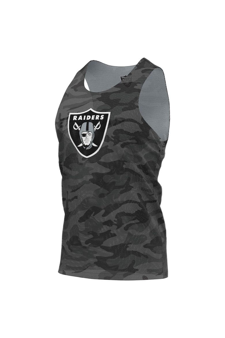 Men's FOCO Black/Gray Las Vegas Raiders Reversible Mesh Tank Top, Alternate, color, Black