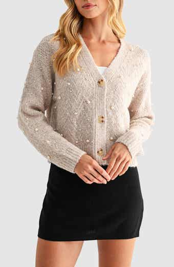Lush Embellished Cardigan Sweater