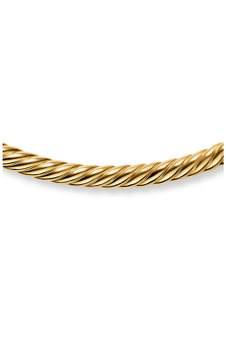 Sculpted Cable Flex Necklace in 18K Yellow Gold or Sterling Silver, 5mm, Alternate, color, GOLD