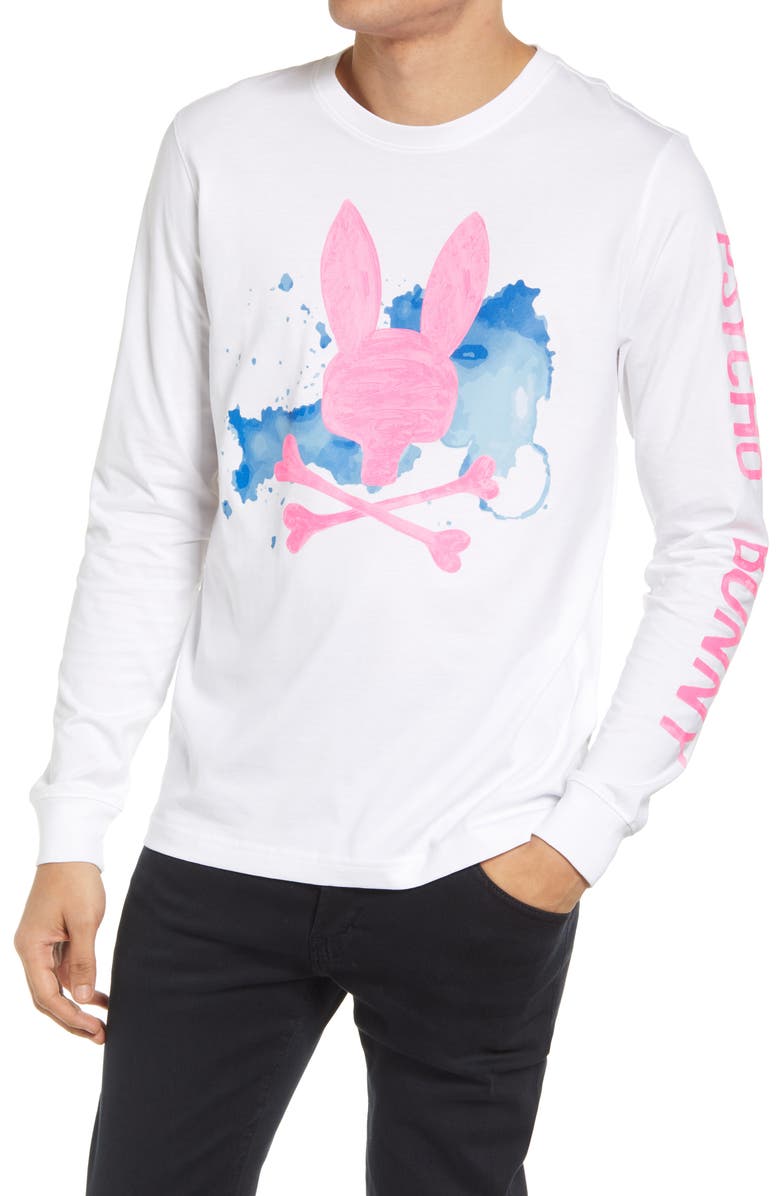 Psycho Bunny Mallette Long Sleeve Graphic Tee, Main, color, 