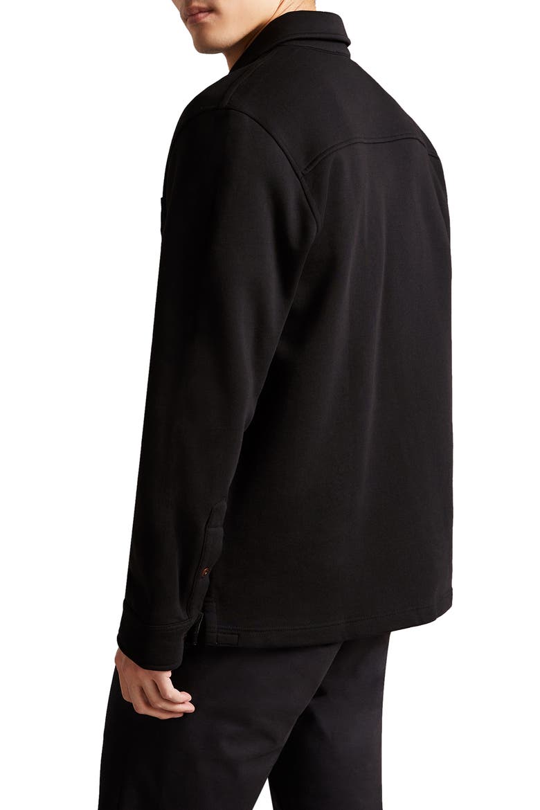Bromlee Cotton Overshirt, Alternate, color, BLACK