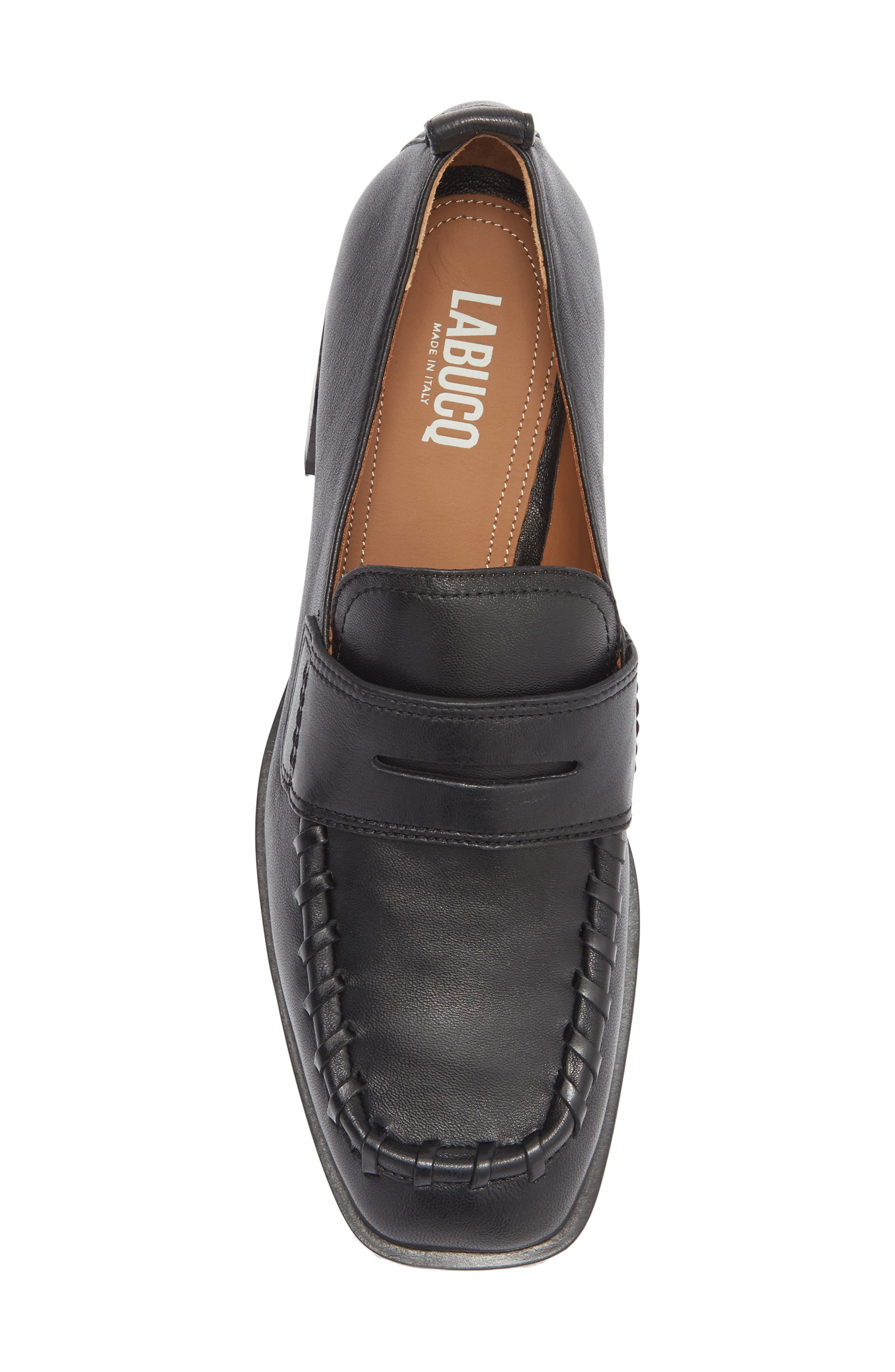 LABUCQ George Whipstitch Penny Loafer, Alternate, color, Black