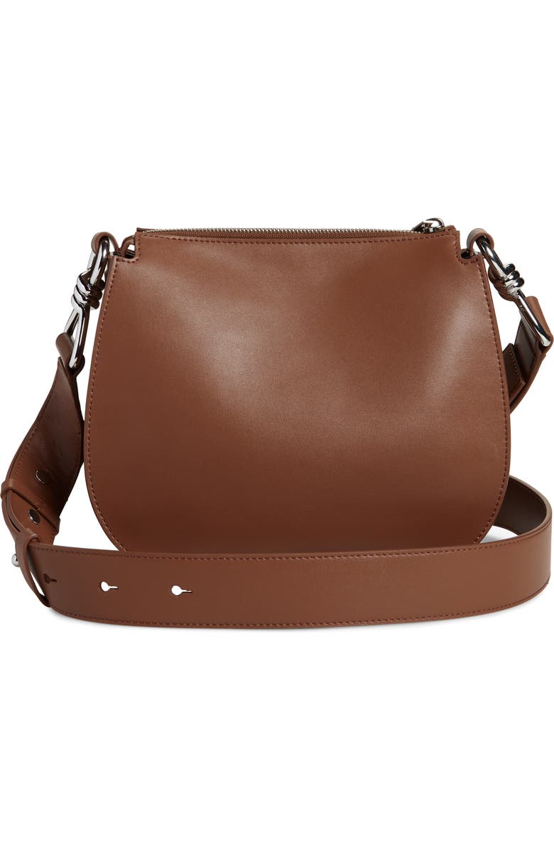 AllSaints Captain Round Leather Crossbody Bag, Alternate, color,