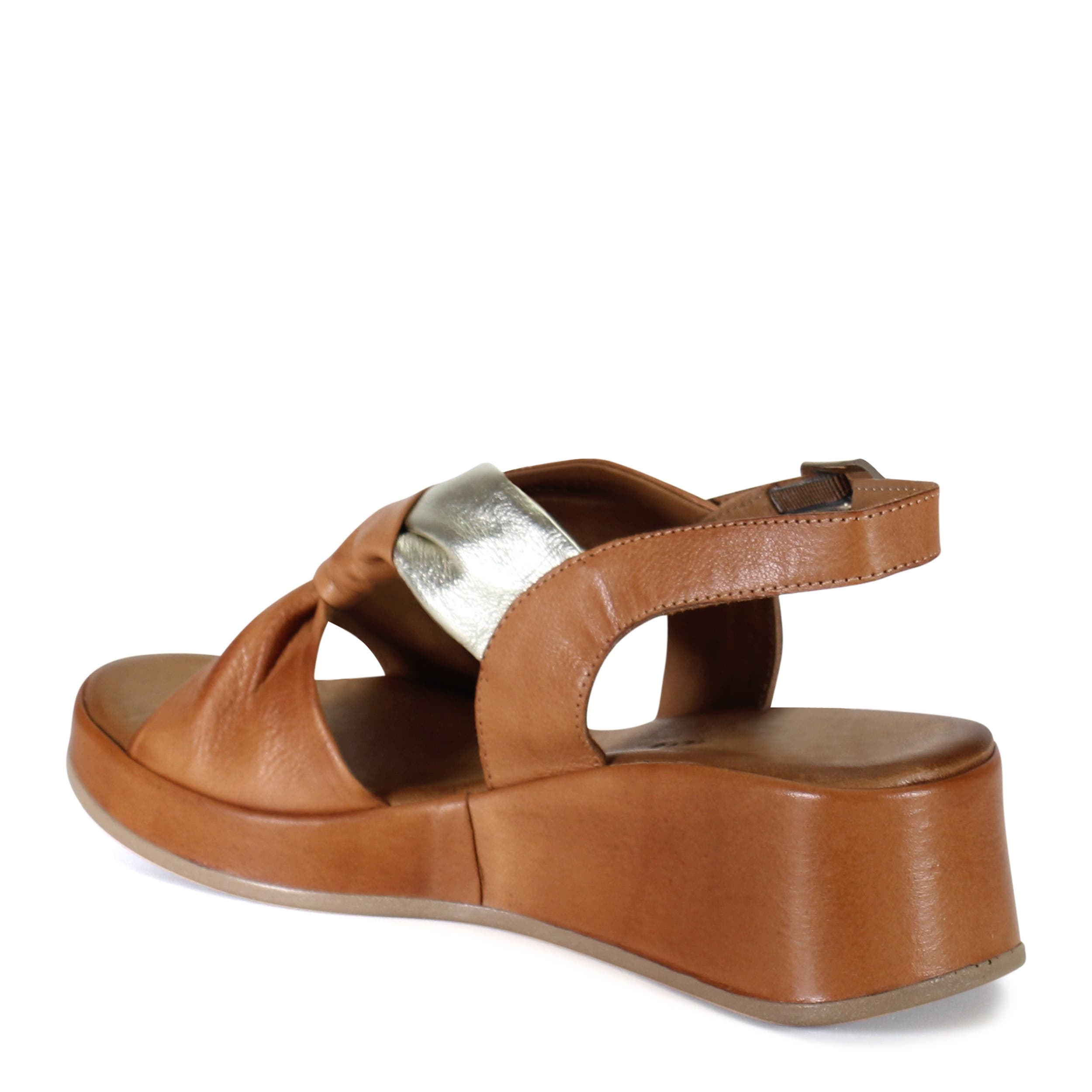KALA FLOWER Leather Wedge Heel Sandal, Alternate, color, Coconut/Gold