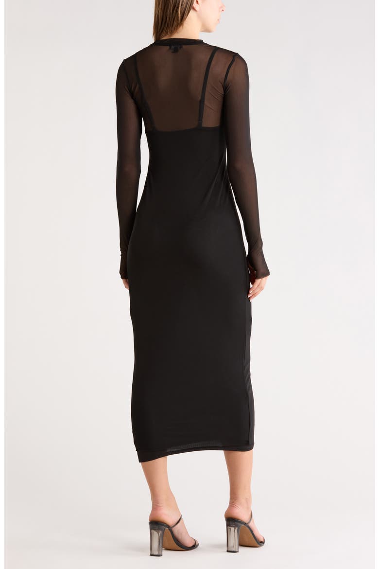 Ashland Midi Dress, Alternate, color, NOIR
