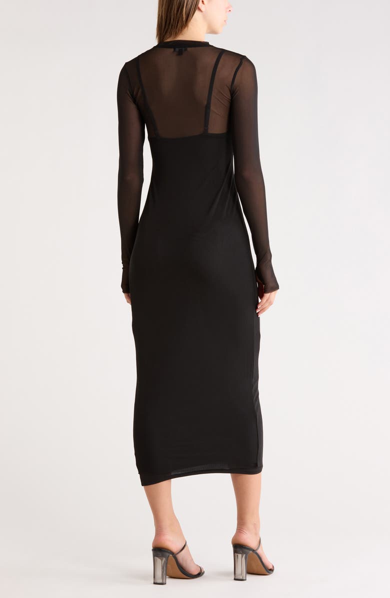 AFRM Ashland Midi Dress, Alternate, color, Noir