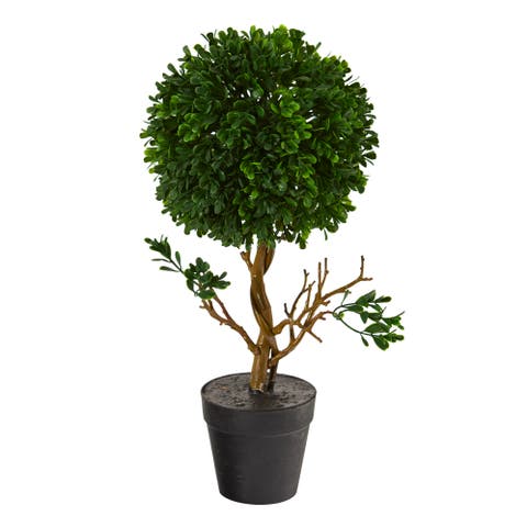 15-in Boxwood Topiary Artificial Tree UV Resistant (Indoor/Outdoor)