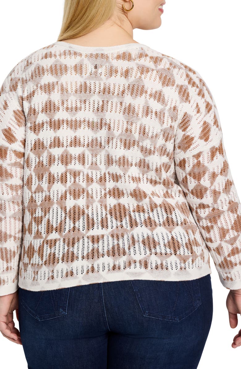 NIC+ZOE Cotton Open Stitch Sweater, Alternate, color, Neutral Multi