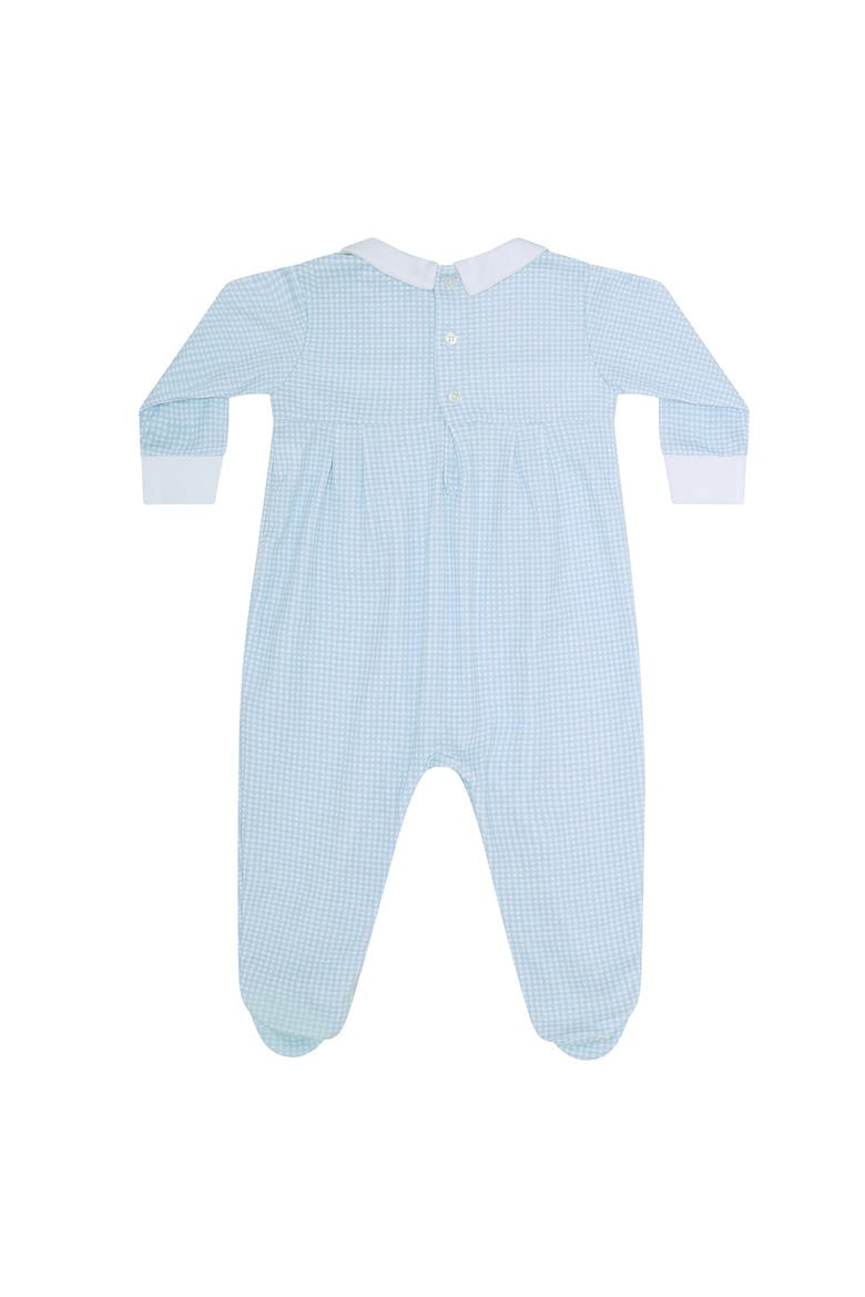 Blue Gingham Smocked Footie - Baby, Alternate, color, Blue