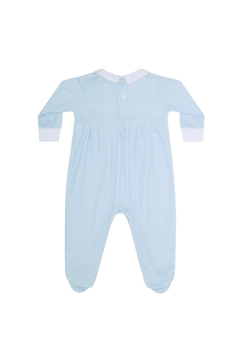 Nellapima Blue Gingham Smocked Footie - Baby, Alternate, color, Blue