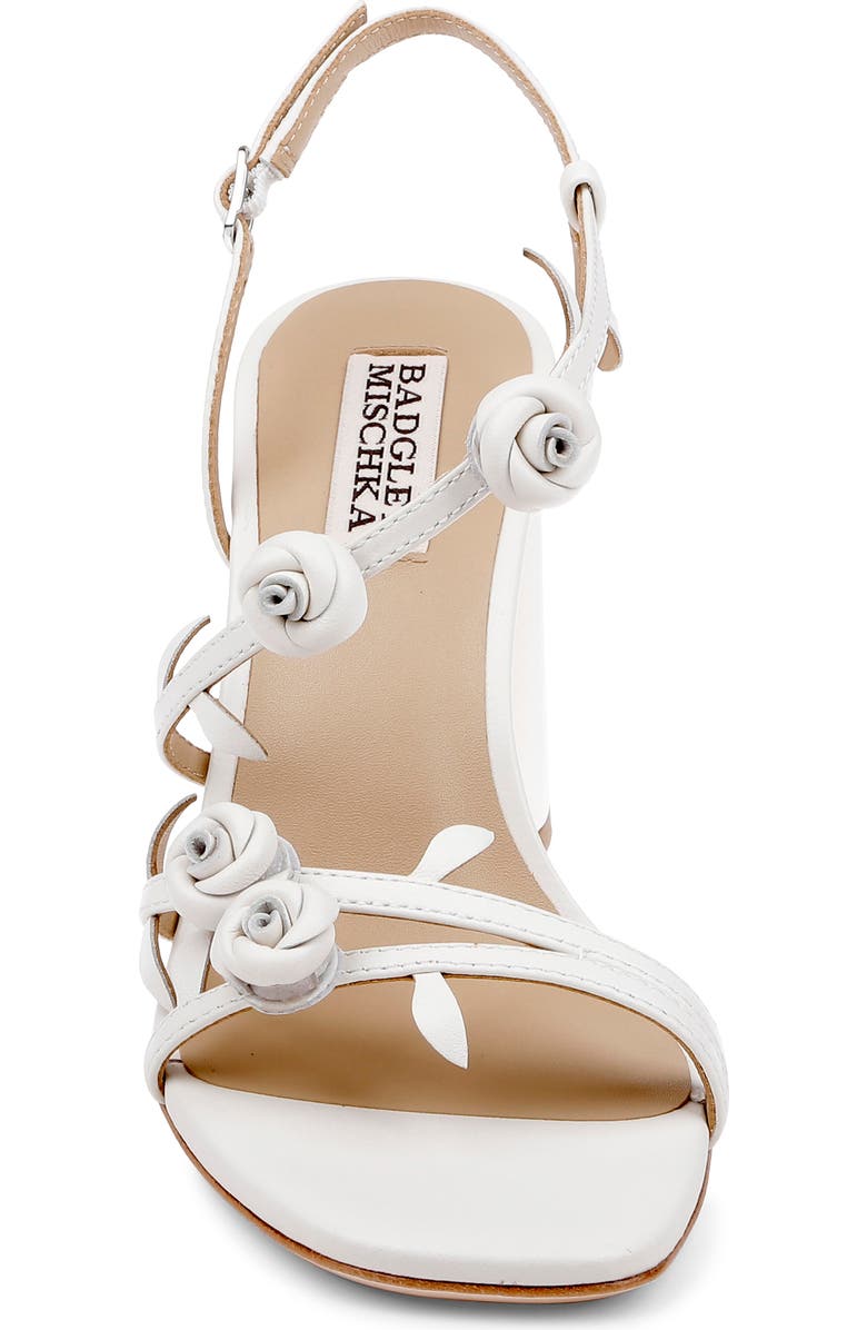 BADGLEY MISCHKA Orsola Block Heel Sandal, Alternate, color, White Leather